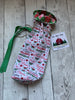 WINE BAG by Rose - HAPPY HOLIDAYS Words  / Poinsettias