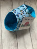 Handle Project Bag by Rose (Small)- Perfect for SOCK Knitters -  Butterflies / Turquoise