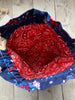 Drawstring Project Bag by Rose - PATRIOTIC GNOMES WITH BLUE ACCENTS