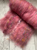Baby Alpaca Sari Silk Waste Merino Sparkle - PINK MIST™  (textured)  - 2 oz
