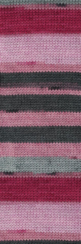 CASCADE Heritage Prints Sock Yarn Self Striping - 72 - Raspberry Smoke Stripe