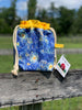 Drawstring Project Bag by Rose (MEDIUM) - STARRY NIGHT with Yellow