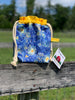 Drawstring Project Bag by Rose (MEDIUM) - STARRY NIGHT with Yellow