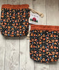 Drawstring Project Bag by Rose (MEDIUM) - MUSHROOMS with Rust
