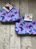 Handle Project Bag by Rose (Small)- Perfect for SOCK Knitters -  PURPLE and BLUE BUTTERFLIES with Blue