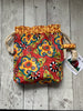 Drawstring Project Bag by Rose (MEDIUM) - JUST FOR FUN with Yellow & Orange swirls