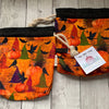 Drawstring Project Bag by Rose (MEDIUM) - COUNTDOWN to SAMHAIN / Spider webs & Black