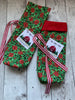 WINE BAG by Rose - RED POINSETTIAS / RED