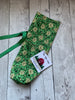 WINE BAG by Rose - WHITE POINSETTIAS / Green Christmas Trees