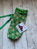 WINE BAG by Rose - WHITE POINSETTIAS / Green Christmas Trees