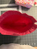 Drawstring Project Bag by Rose (MEDIUM) - PASTEL HEARTS with Bright Pink