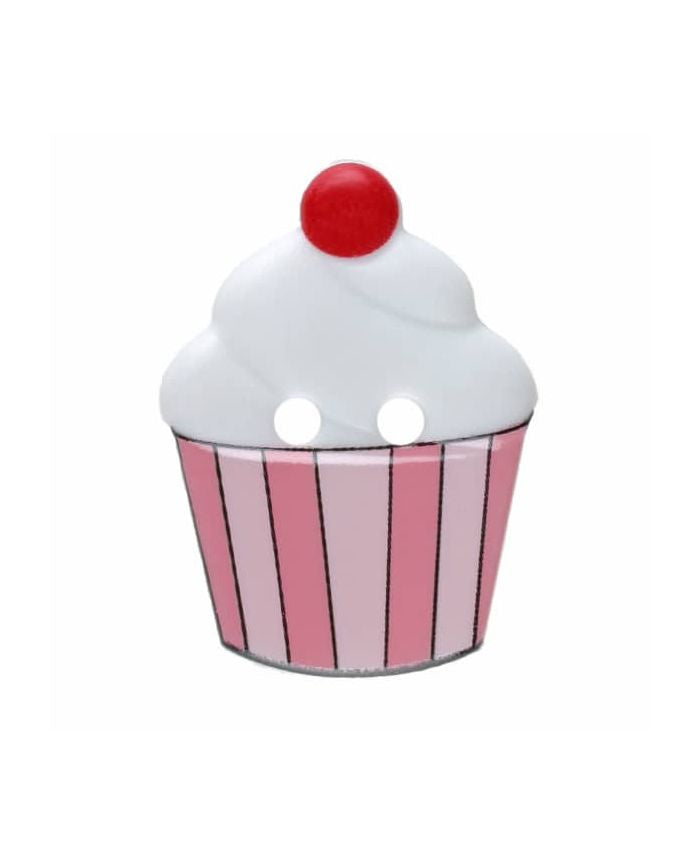 CUPCAKE BUTTON WITH TWO HOLES - 20MM