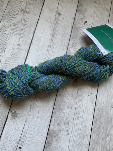 Worsted Hand Spun - "Clouds In The Forest"  Merino, Romney, Soffsilk, Sparkle (HS013)