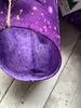 Project Bag by Rose (Small)- Perfect for SOCK Knitters -  PURPLE SWIRLS  with Lavender