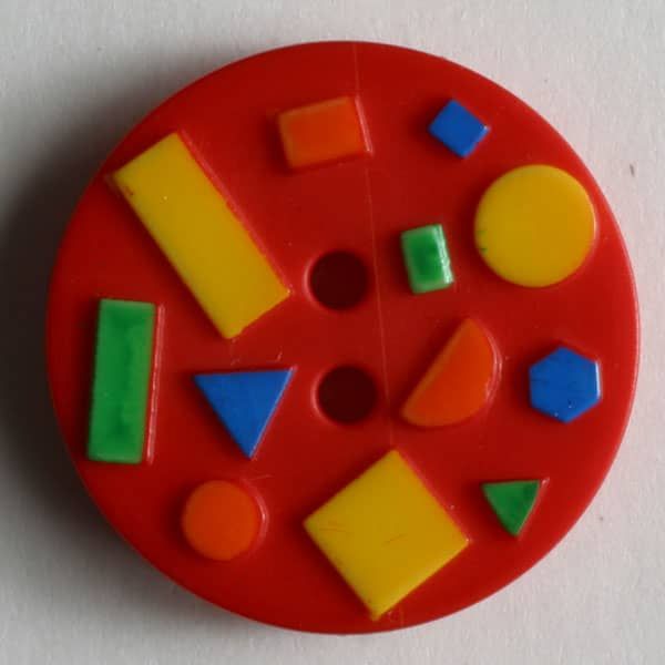 CHILDREN- AND CRAFT BUTTON - 18MM - RED/MULTI