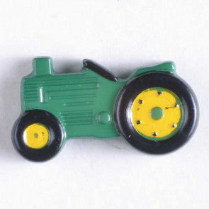 Green Tractor Themed button - 25 mm