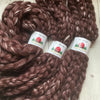 FARM ROVING - Alpaca / Merino / Silk - Roving  from LIZZIE - Maroon/Brown/Dk Rose