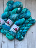 TURQUOISE AGATE -  Handpainted/speckled  Multiple Yarn Weights  -  RTS