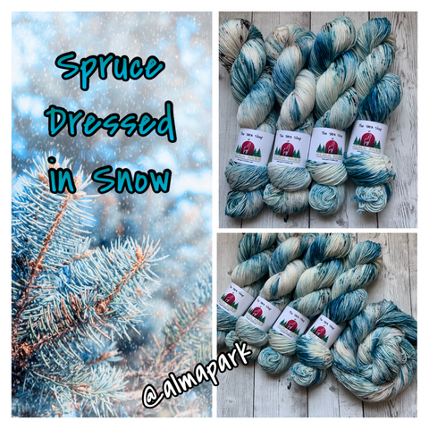 Spruce Dressed in Snow™  Speckled Hand Paint - Multiple Yarn Weights  - RTS