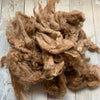 Washed Raw Fiber BABY ALPACA - Fawn  from "Romeo"  4 oz