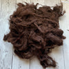 Washed Raw Fiber ALPACA - Chocolate Brown  from "Blaze"  4 oz