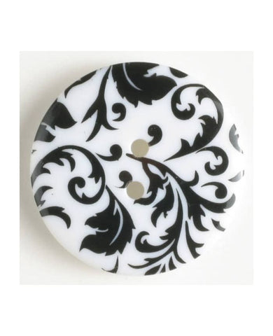 POLYAMIDE BUTTON ART DECO - 25MM - BLACK