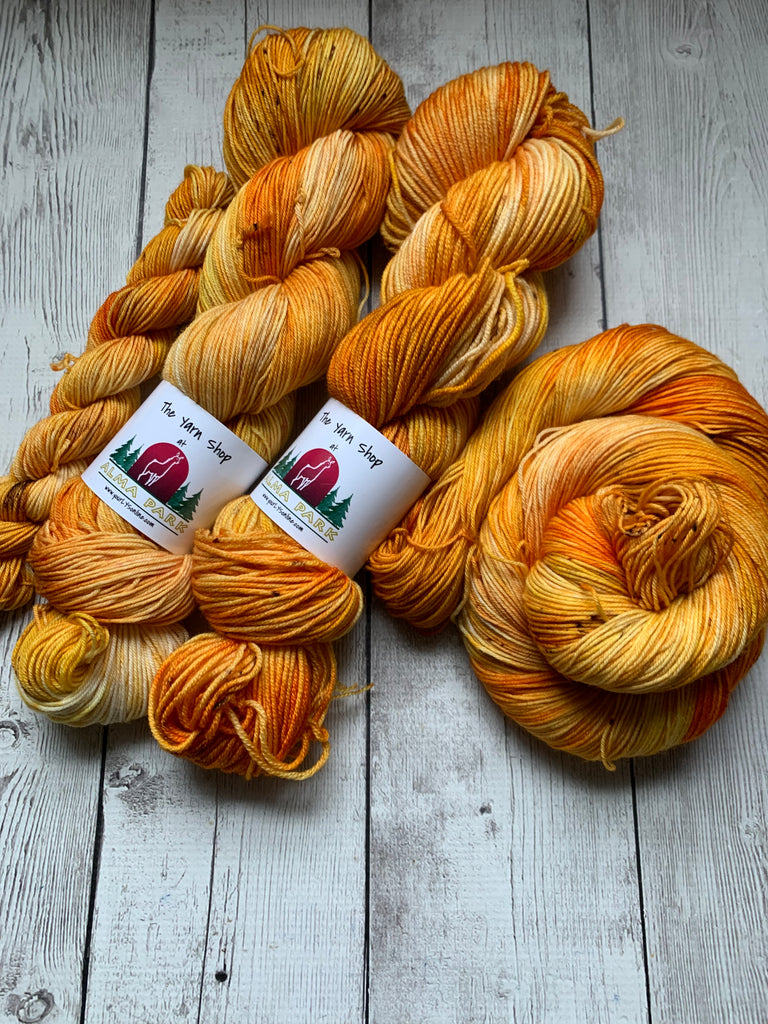 Pumpkin Spiced Latte with Extra Nutmeg™ Handpainted/Speckled Multiple yarn weights - RTS