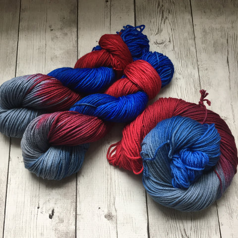 WORSTED - OLD GLORY™-   Hand Painted 218 yds RTS (924)