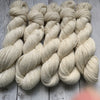 SOCK WEIGHT - Alma  Park Exclusive  - Yarn with BFL and touch of Sparkle 400 yds - White