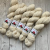 Worsted - Alma Park Exclusive Farm Yarn -  Alpaca/Merino  200 yds - white -"Indy & Kermie"