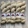 SOCK WEIGHT - Alma  Park Exclusive  - Yarn with BFL and touch of Sparkle 400 yds - White