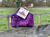 Project Bag by Rose (Small)- Perfect for SOCK Knitters -  PURPLE SWIRLS  with Lavender