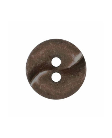 SMALL POLYAMIDE BUTTON W/A WAVE AND TWO HOLES -  13MM