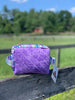 Quilted Zippered Boxy Project Bag by Rose - DRAGONFLY STRIPES