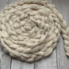 FARM ROVING - Alpaca / BFL / Silk - Roving from DANTE - Winter White