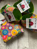 Handle Project Bag by Rose (Small)- Perfect for SOCK Knitters -  Colorful Mandalas / Chartreuse