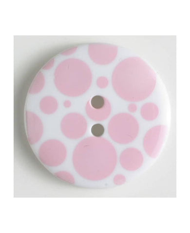 FASHION BUTTON - 20MM - PINK DOT