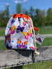Drawstring Project Bag by Rose (X-LARGE) - COLORFUL BUTTERFLIES / Orange