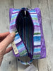 Quilted Zippered Boxy Project Bag by Rose - DRAGONFLY STRIPES
