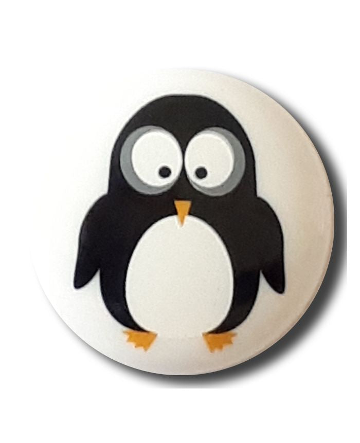 NOVELITY BUTTON " PENGUIN" WITH SHANK -  18MM