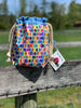 Drawstring Project Bag by Rose (MEDIUM) - COLORFUL DOTS / Light Blue