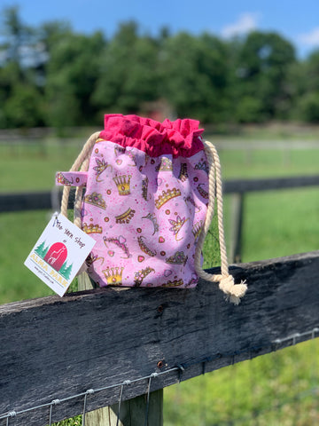 Drawstring Project Bag by Rose  (OOPSIE) - PRINCESS CROWN