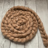 FARM ROVING - Baby Alpaca / Merino / Firestar - Roving from ESTHER - Light Fawn