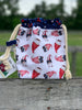 Drawstring Project Bag by Rose - PATRIOTIC GNOMES WITH BLUE ACCENTS