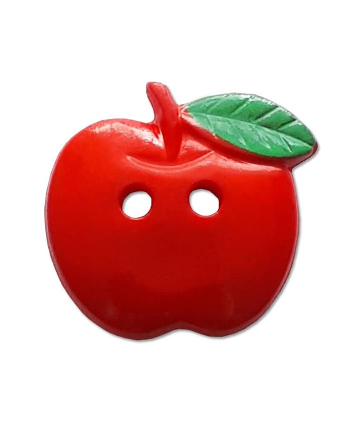 NOVELITY APPLE BUTTON - 19MM - RED