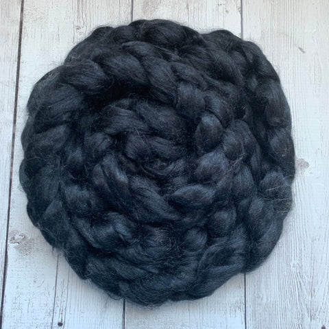 Black Dyed Tussah Silk 2oz