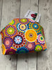 Handle Project Bag by Rose (Small)- Perfect for SOCK Knitters -  Colorful Mandalas / Chartreuse