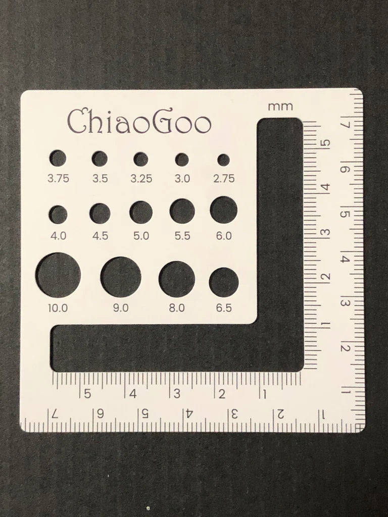 ChiaoGoo Needle/Hook/Swatch Gauge 3”