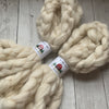 FARM ROVING - Alpaca / BFL / Silk - Roving from DANTE - Winter White