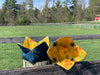 Tulip Fabric Box - EMBROIDERY BLUE / Yellow Flowers